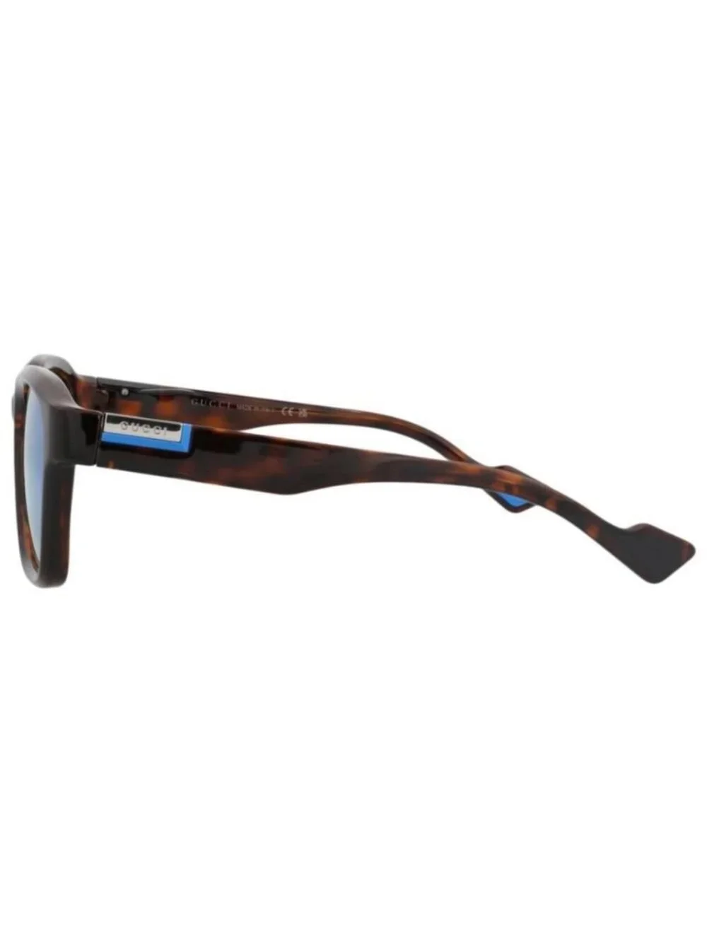 New Gucci Mens Square/Rectangle Havana Havana Blue Fashion Designer Sunglasses